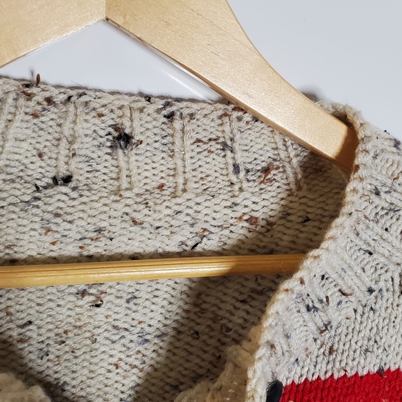 Vintage chunky knit patriotic flag oversized cardigan Sweater ***NO TAGS Med/Lar - Picture 8 of 9